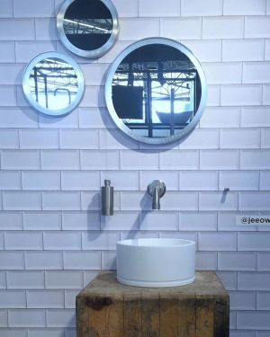 Sharp detailling at @jeeoworld designed by @grand_johnson on show this week at designbeurs Amsterdam. #wetwetwet #roundthings #bathroom #bathroomdesign  #bathroomfittings #woth #wonderful #wonderfulthings #wothson #dutch #dutchdesign #independentmagazine 