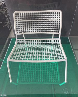 The Frog chair! 
#Repost @maryhessing
・・・
@livingdivani #green #mirror #box. Frog chair by @pierolissoni #model at #headoffice 