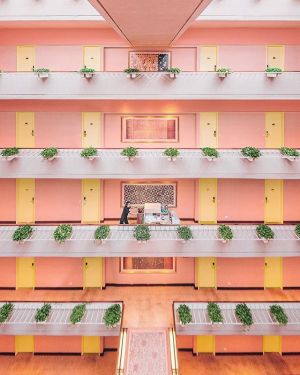 There is beauty in mathematics. Via @accidentallywesanderson
Picture by @boludda 
Regent Singapore Hotel — ca 1982