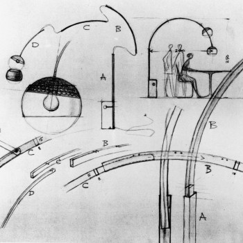 Achille Castiglioni_original drawing for Arco_Courtesy Flos Historical Archive